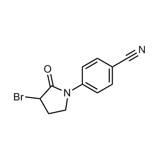 4-(3-溴-2-氧代吡咯烷-1-基)苯甲腈结构式