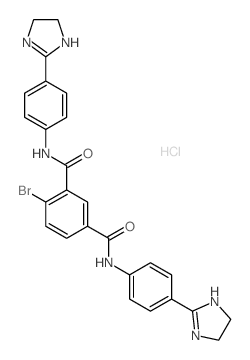 4-bromo-N,N-bis[4-(4,5-dihydro-1H-imidazol-2-yl)phenyl]benzene-1,3-dicarboxamide Structure