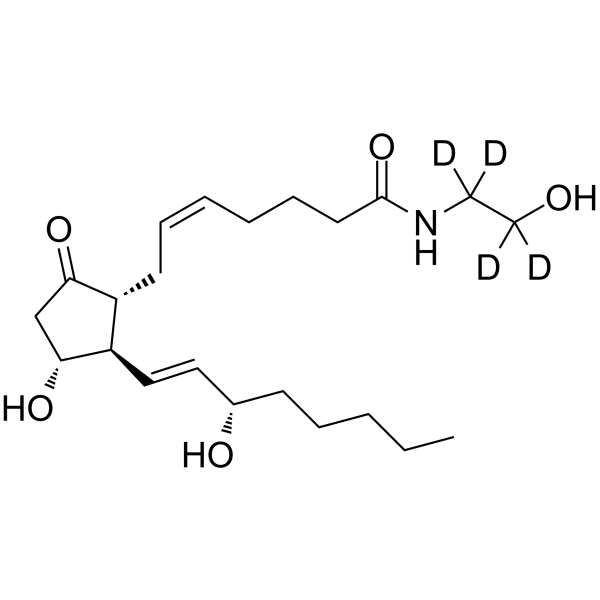 Prostaglandin E2 Ethanolamide-d4结构式