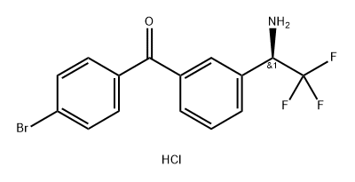 (R)-(3-(1-氨基-2,2,2-三氟乙基)苯基)(4-溴苯基)甲酮盐酸盐结构式