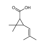 顺式-2,2-二甲基-3-(2-甲基丙-1-烯-1-基)环丙烷-1-羧酸结构式