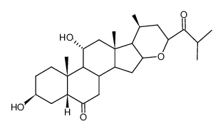 16β,23-Epoxy-3β,11α-dihydroxy-5α-cholestane-6,24-dione Structure