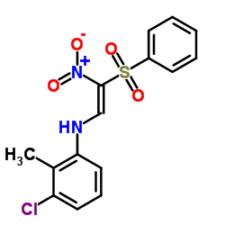 3-Chloro-2-methyl-N-[(E)-2-nitro-2-(phenylsulfonyl)vinyl]aniline Structure