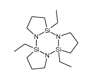 5,10,15-triethyl-dodecahydro-tris[1,2]azasilolo[1,2-a,1',2'-c,1'',2''-e][1,3,5,2,4,6]triazatrisiline Structure