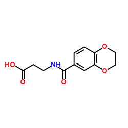 3-[(2,3-DIHYDRO-BENZO[1,4]DIOXINE-6-CARBONYL)-AMINO]-PROPIONIC ACID Structure