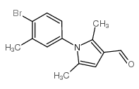 1-(4-溴-3-甲基苯基)-2,5-二甲基-1H-吡咯-3-甲醛结构式