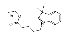 ethyl 5-(2,3,3-trimethylindol-1-ium-1-yl)pentanoate,bromide Structure