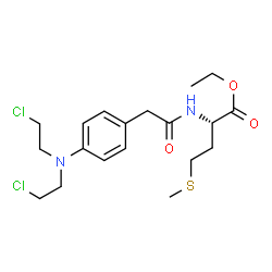 N-[[4-[Bis(2-chloroethyl)amino]phenyl]acetyl]-L-methionine ethyl ester Structure