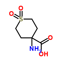4-氨基-1,1-二氧代-四氢-2H-硫代吡喃-4-羧酸结构式