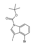 tert-butyl 4-bromo-3-iodoindole-1-carboxylate Structure