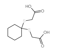 2-[1-(carboxymethylsulfanyl)cyclohexyl]sulfanylacetic acid structure