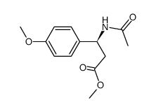 (S)-N-乙酰基-4-甲氧基-beta-苯丙氨酸甲酯结构式
