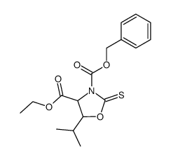 5c-isopropyl-2-thioxo-oxazolidine-3,4r-dicarboxylic acid 3-benzyl ester 4-ethyl ester Structure