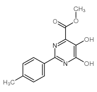 5,6-二羟基-2-对甲苯基基嘧啶-4-甲酸甲酯结构式