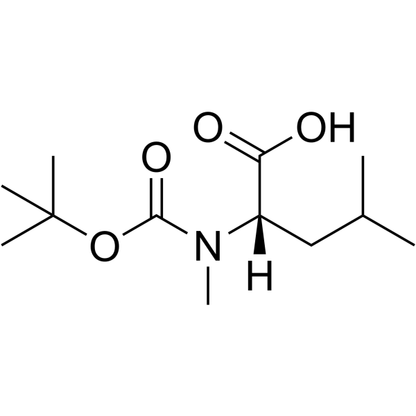 BOC-N-甲基-L-亮氨酸结构式