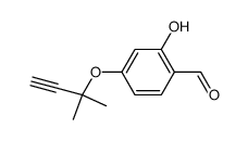 2-hydroxy-4-(2-methylbut-3-yn-2-yloxy)benzaldehyde结构式