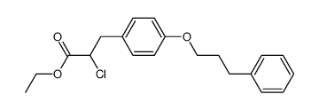 2-Chloro-3-[4-(3-phenyl-propoxy)-phenyl]-propionic acid ethyl ester结构式