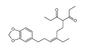 4-[6-(1,3-benzodioxol-5-yl)-3-ethylhex-3-enyl]heptane-3,5-dione结构式