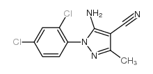 5-氨基-4-氰基-1-(2,4-二氯苯基)-3-甲基-1H-吡唑结构式