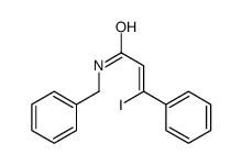 N-benzyl-3-iodo-3-phenylprop-2-enamide结构式
