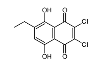 2,3-dichloro-6-ethyl-5,8-dihydroxy-1,4-naphthoquinone Structure