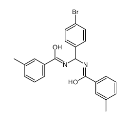 N-[(4-bromophenyl)-[(3-methylbenzoyl)amino]methyl]-3-methylbenzamide结构式