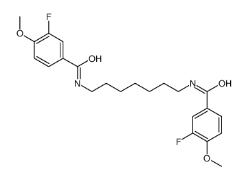 3-fluoro-N-[7-[(3-fluoro-4-methoxybenzoyl)amino]heptyl]-4-methoxybenzamide结构式
