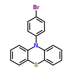 10-(4-溴苯基)吩噻嗪 (含≤10%10-(4-碘苯基)吩噻嗪)结构式