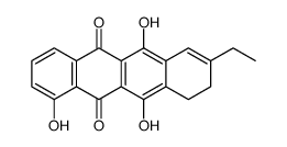 9-ethyl-4,6,11-trihydroxy-7,8-dihydrotetracene-5,12-dione结构式