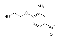 [3-Amino-4-(2-hydroxyethoxy)phenyl]arsine oxide结构式