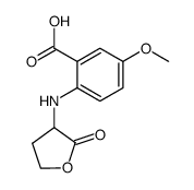 α-[(2-carboxy-4-methoxyphenyl)-amino]-γ-butyrolactone Structure