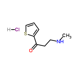 3-甲氨基-1-(2-噻吩基)-丙-1-酮盐酸盐结构式