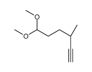 (3S)-6,6-dimethoxy-3-methylhex-1-yne结构式