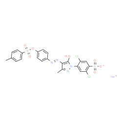 sodium 2,5-dichloro-4-[4,5-dihydro-3-methyl-4-[[4-[(p-tolylsulphonyl)oxy]phenyl]azo]-5-oxo-1H-pyrazol-1-yl]benzenesulphonate Structure