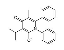 5-methyl-4-oxo-1,6-diphenyl-3-propan-2-ylpyridin-2-olate结构式