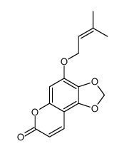 4-(3-methylbut-2-enoxy)-[1,3]dioxolo[4,5-f]chromen-7-one结构式