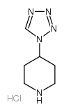 4-(1H-四氮唑-1-基)哌啶盐酸盐结构式