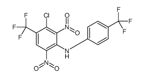 3-chloro-2,6-dinitro-4-(trifluoromethyl)-N-[4-(trifluoromethyl)phenyl]aniline结构式