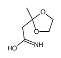 2-甲基-1,3-二氧戊环-2-乙酰胺结构式