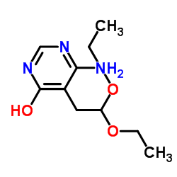 6-氨基-5-(2,2-二乙氧基乙基)-4-羟基嘧啶结构式