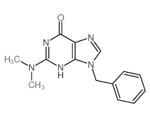 6H-Purin-6-one,2-(dimethylamino)-1,9-dihydro-9-(phenylmethyl)- Structure