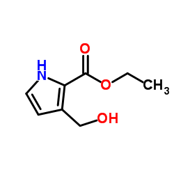 3-(羟甲基)-1H-吡咯-2-甲酸乙酯结构式