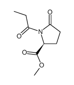 methyl L-1-propionyl-5-oxoprolinate Structure