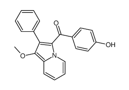 (4-hydroxyphenyl)-(1-methoxy-2-phenylindolizin-3-yl)methanone结构式