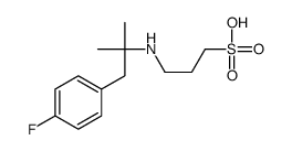 3-[[1-(4-fluorophenyl)-2-methylpropan-2-yl]amino]propane-1-sulfonic acid结构式