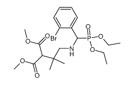 dimethyl 2-(2-{[(2-bromophenyl)(diethoxyphosphoryl)methyl]amino}-1,1-dimethylethyl)malonate结构式