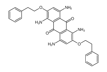 1,4,5,8-tetraamino-2,6-bis(2-phenylethoxy)anthracene-9,10-dione结构式
