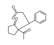 (2S)-2-acetyl-2-[(1S)-2-nitro-1-phenylethyl]cyclopentan-1-one结构式