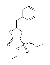 (5-benzyl-2-oxotetrahydrofuran-3-yl)-phosphonic acid diethyl ester结构式