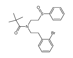 N-[2-(2-bromophenyl)ethyl]-N-(2-(phenylsulfinyl)ethyl)-2,2-dimethylpropionamide结构式